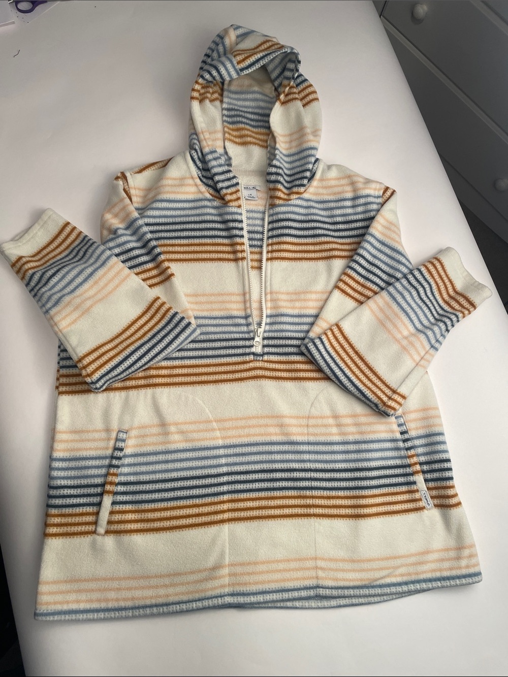 O'Neill Striped Fleece Zipped Hoodie
